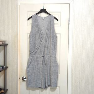 Old Navy Breathe on XL tall romper. Light grey. Adjustable waist with pockets.